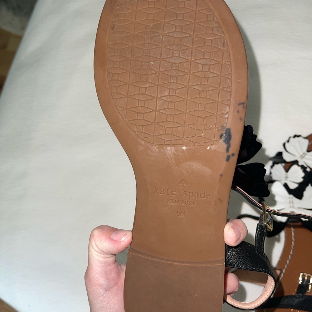 Kate Spade Black and White Butterfly Sandals - Picture 3 of 3